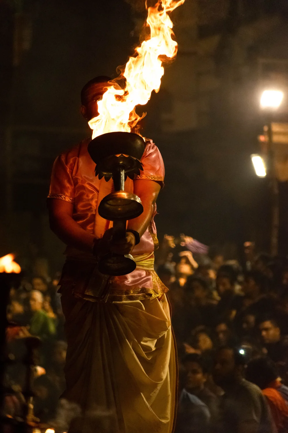 Evening Ganga Aarti ceremony in Varanasi